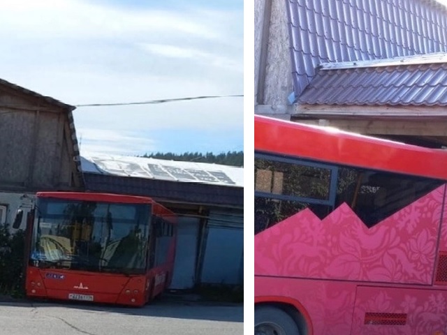На Южном Урале пассажирский автобус врезался в ворота частного дома