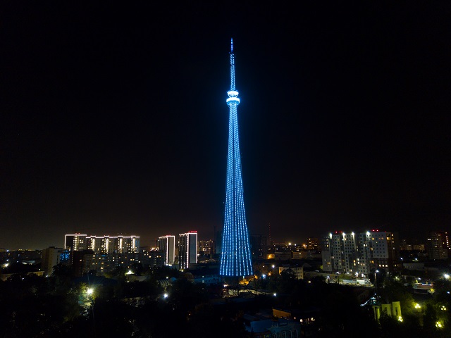 Праздничная подсветка украсит телебашню Челябинска 1 мая