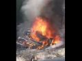 В Челябинской области после ДТП загорелся автомобиль с водителем