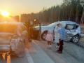 Четыре автомобиля столкнулись на трассе М5 в Челябинской области