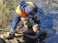 На Южном Урале женщина увязла в битумном болоте, спасая козу
