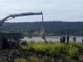 На Южном Урале спасатели достали из реки труп лося 
