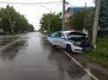 В Челябинской области экипаж ДПС врезался в столб