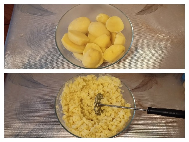 Картофельные шарики с фаршем в духовке